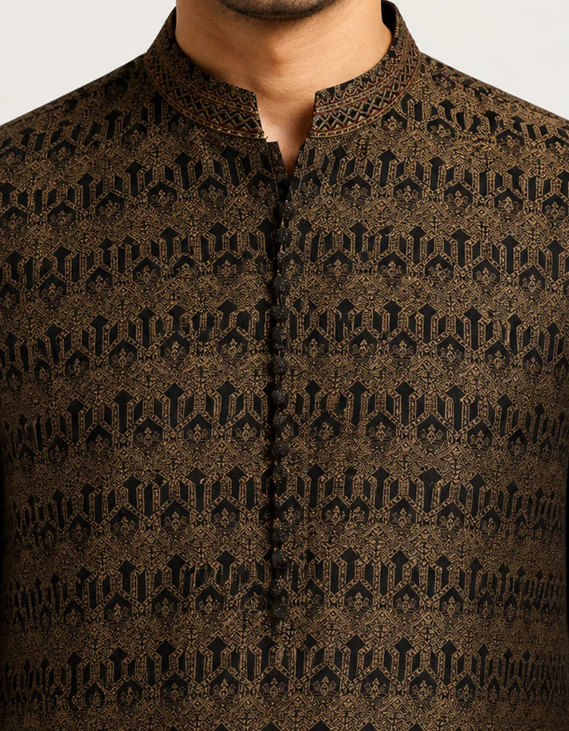beige formal kurta
