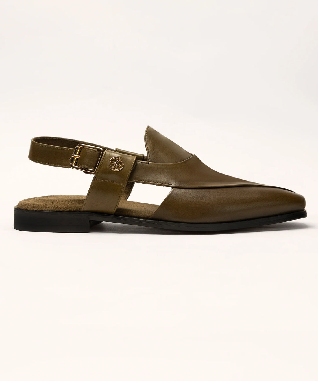 olive leather sandals