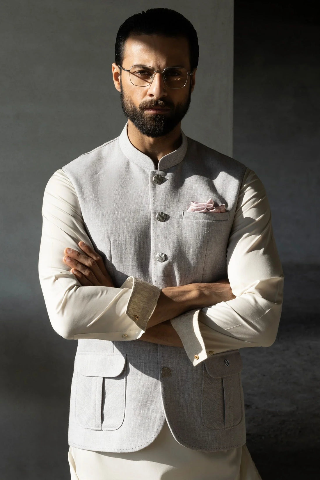old mill vest - light grey exclusive waistcoat