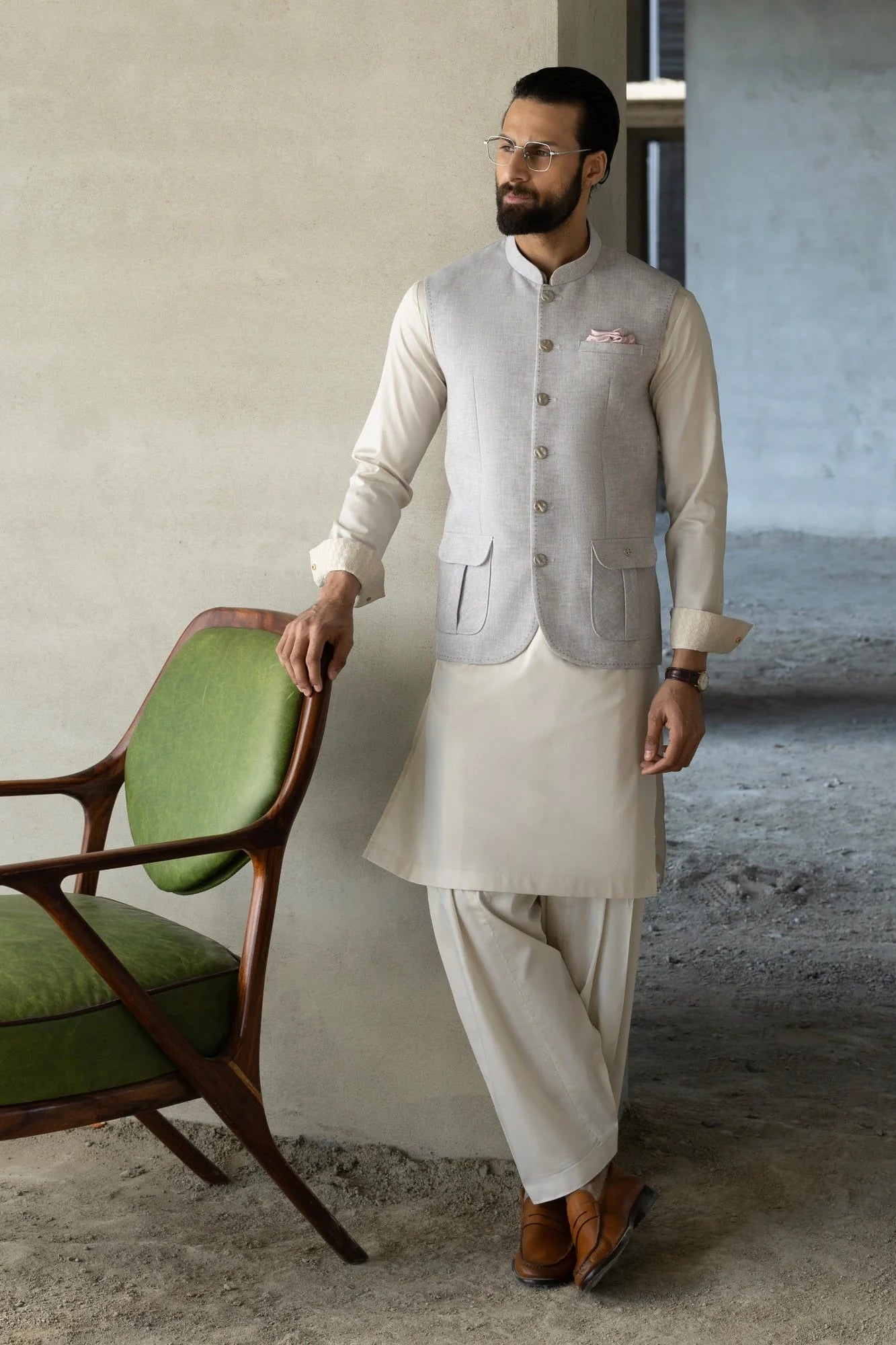 old mill vest - light grey exclusive waistcoat