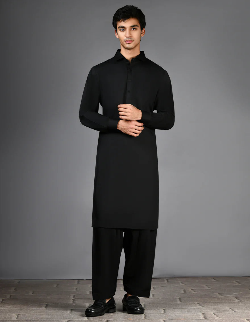 black kameez shalwar