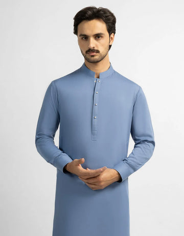 blue casual kurta trousers