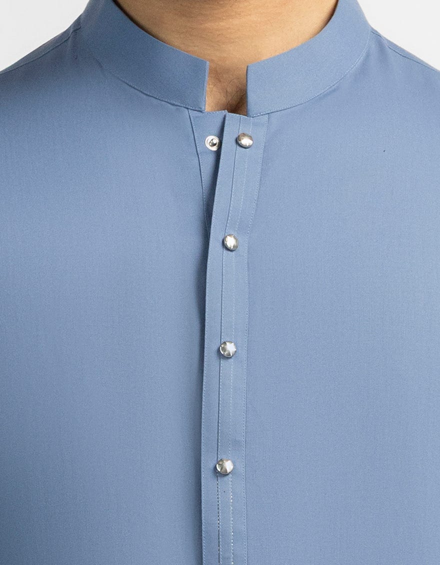 blue casual kurta trousers