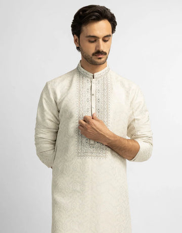 cream formal kurta