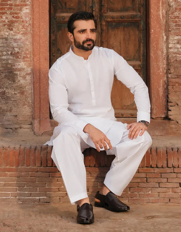 white latha unstitched fabric