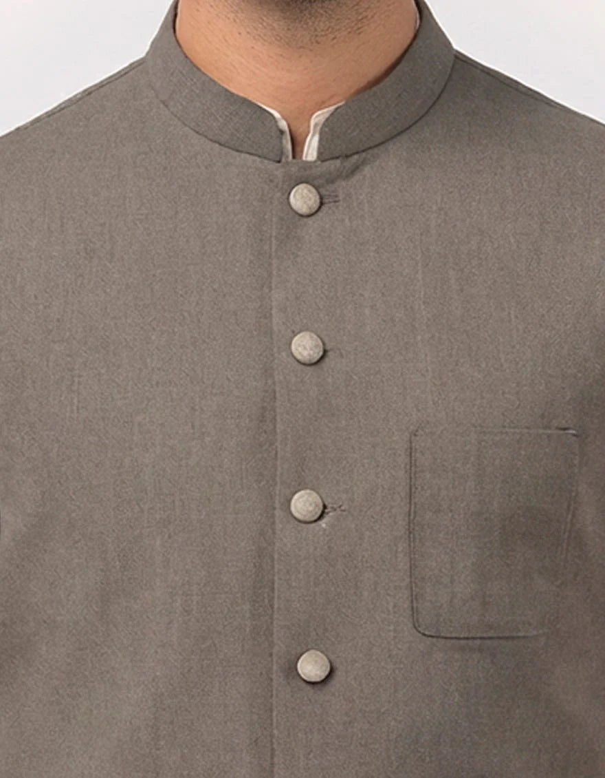 grey suiting waistcoat
