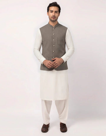 grey suiting waistcoat